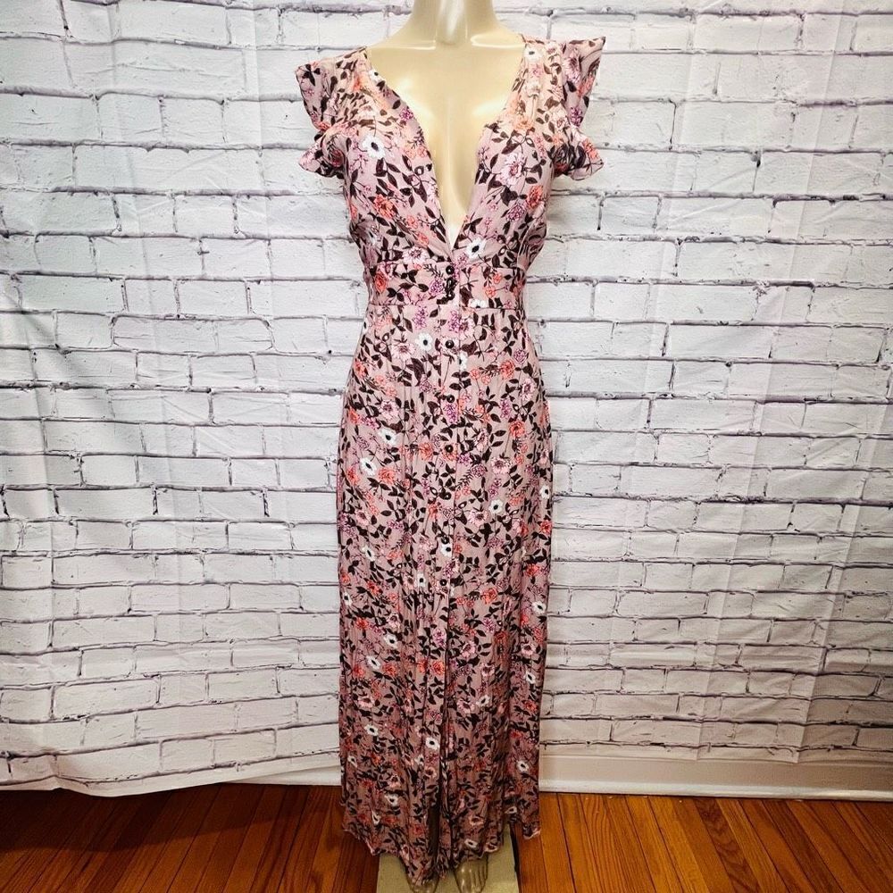 Maaji Womens Ditsy Fortunata Open Back Maxi Dress Size Large